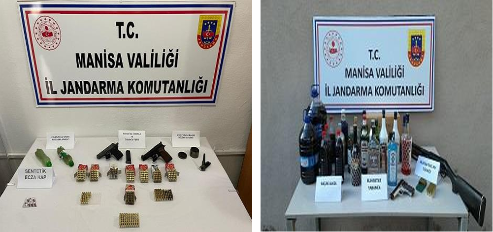 Akhisar’da Kaçakçılık Operasyonu: Silah, Kaçak İçki ve Tütün Ele Geçirildi