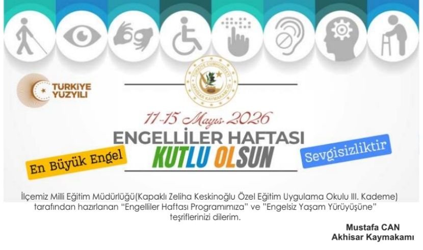 Akhisar’da Engelliler Haftası Programı Açıklandı
