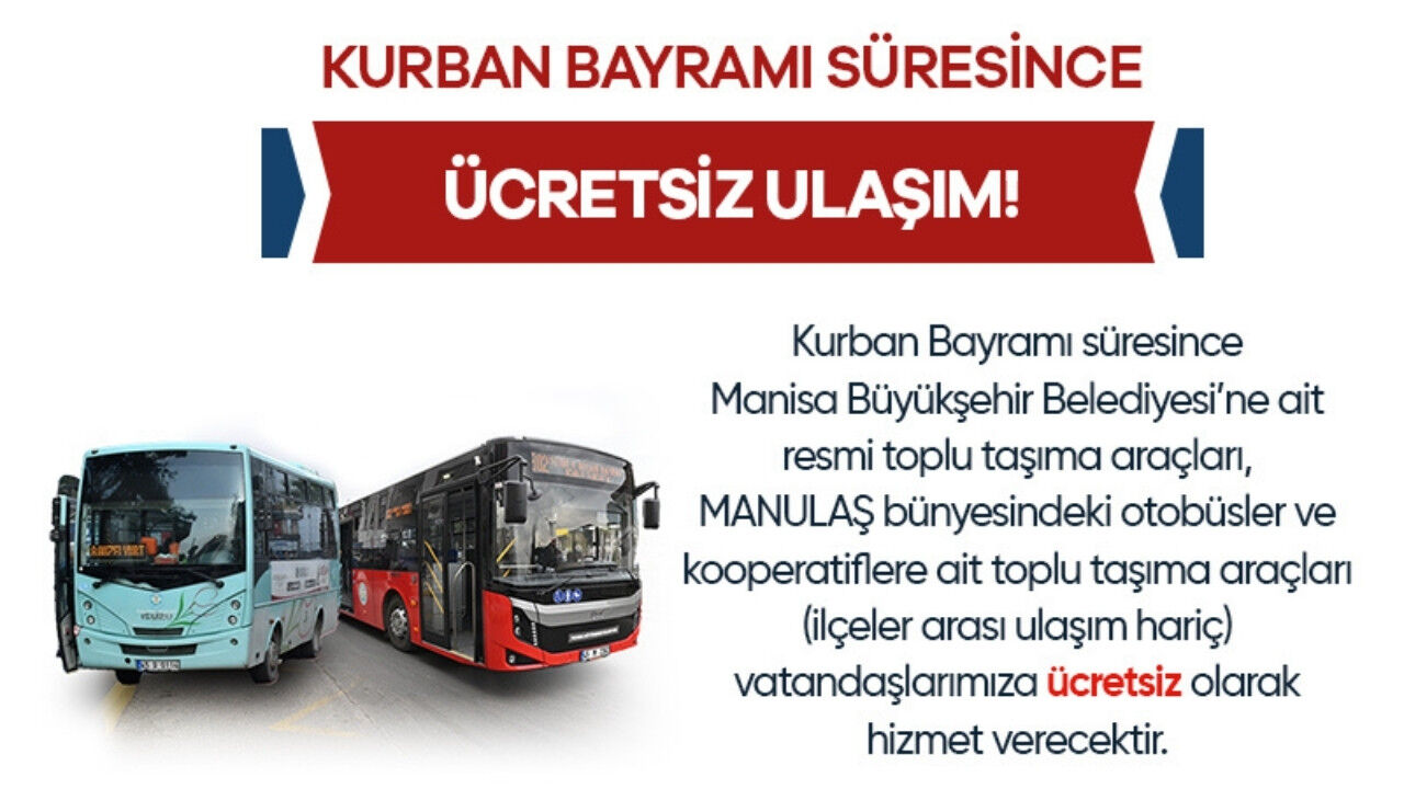 Büyükşehir Belediyesi’nden Bayramda Ücretsiz Ulaşım Hizmeti