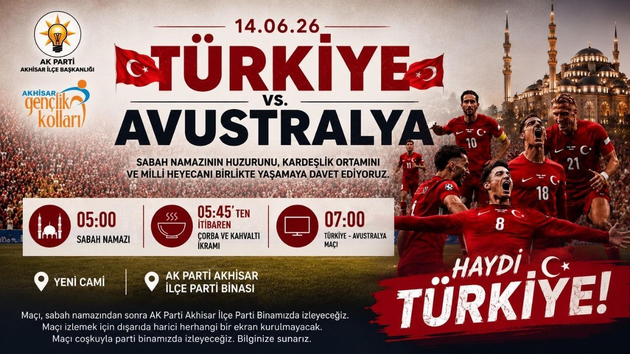 Akhisar’da Milli Maç Öncesi Anlamlı Organizasyon