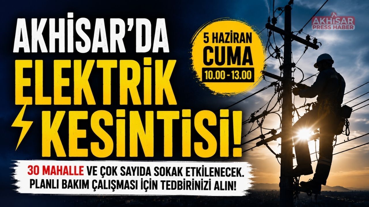 Akhisar’da 30 Mahallede Elektrik Kesintisi Uygulanacak