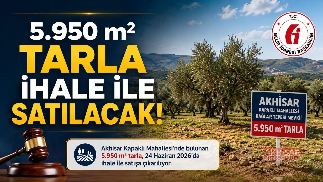 Akhisar’da 5 Bin 950 Metrekarelik Tarla İhale ile Satılacak