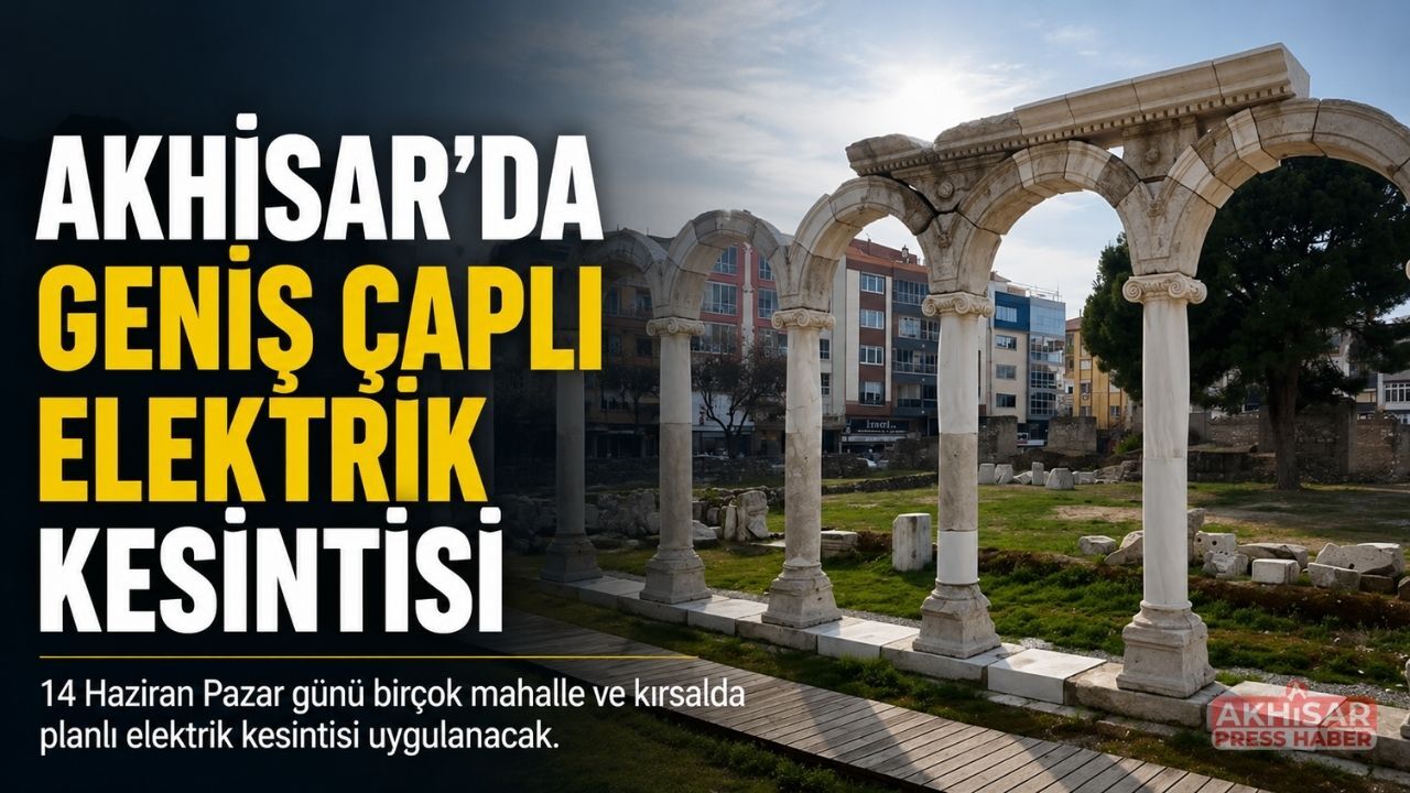 Akhisar’da Pazar Günü Geniş Çaplı Elektrik Kesintisi