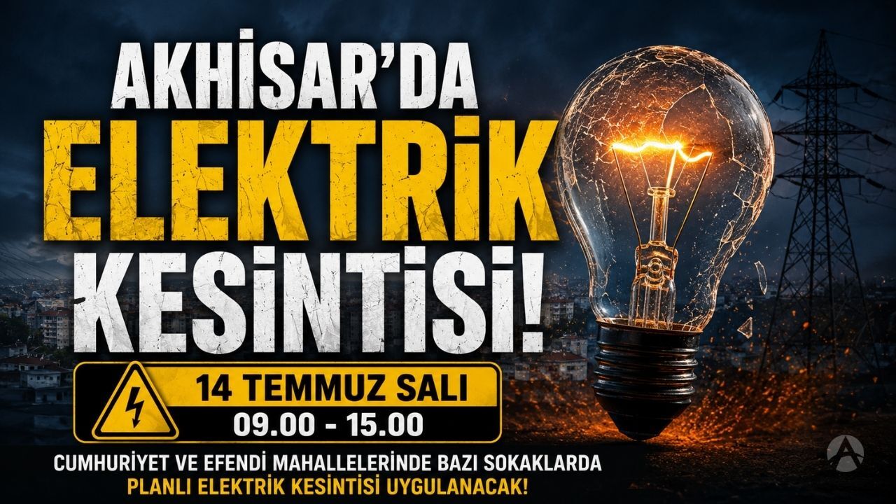 Akhisar'da Salı Günü Planlı Elektrik Kesintisi