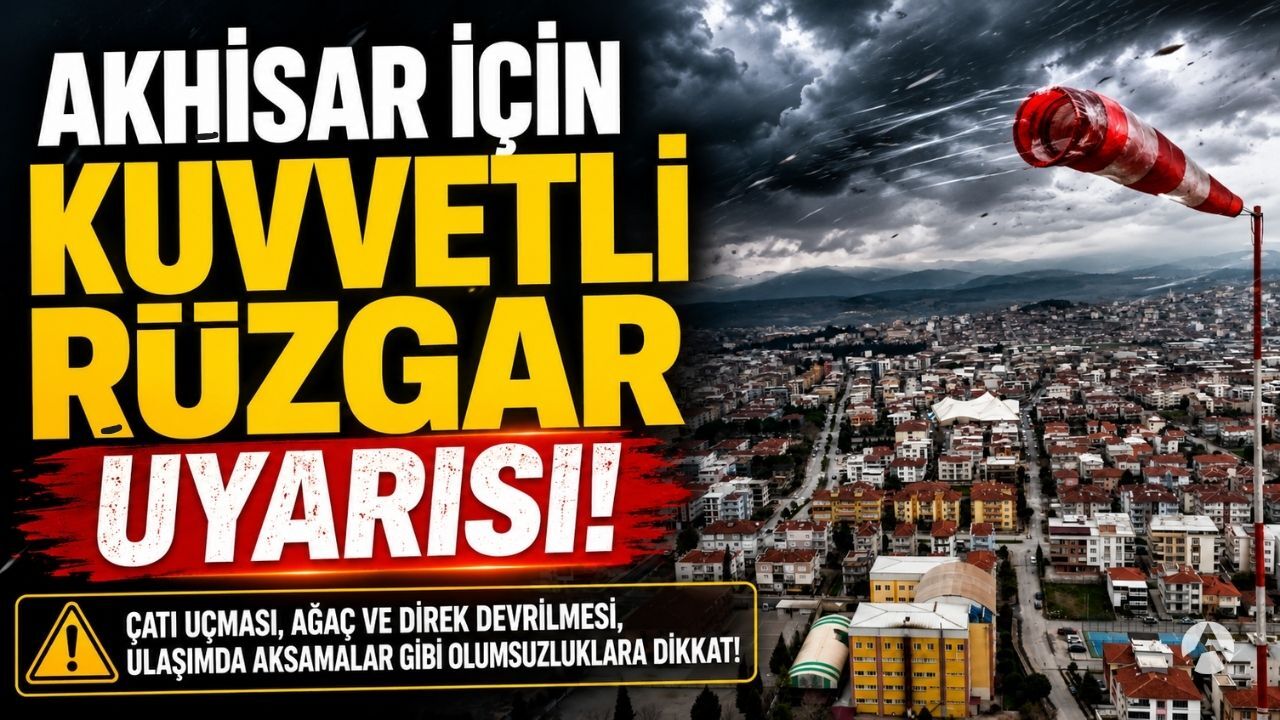 Meteoroloji'den Akhisar'a Kuvvetli Rüzgar Uyarısı!