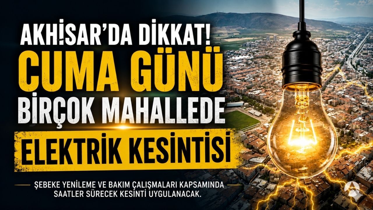 Akhisar'da binlerce aboneyi ilgilendiriyor! Cuma günü elektrik kesintisi uygulanacak