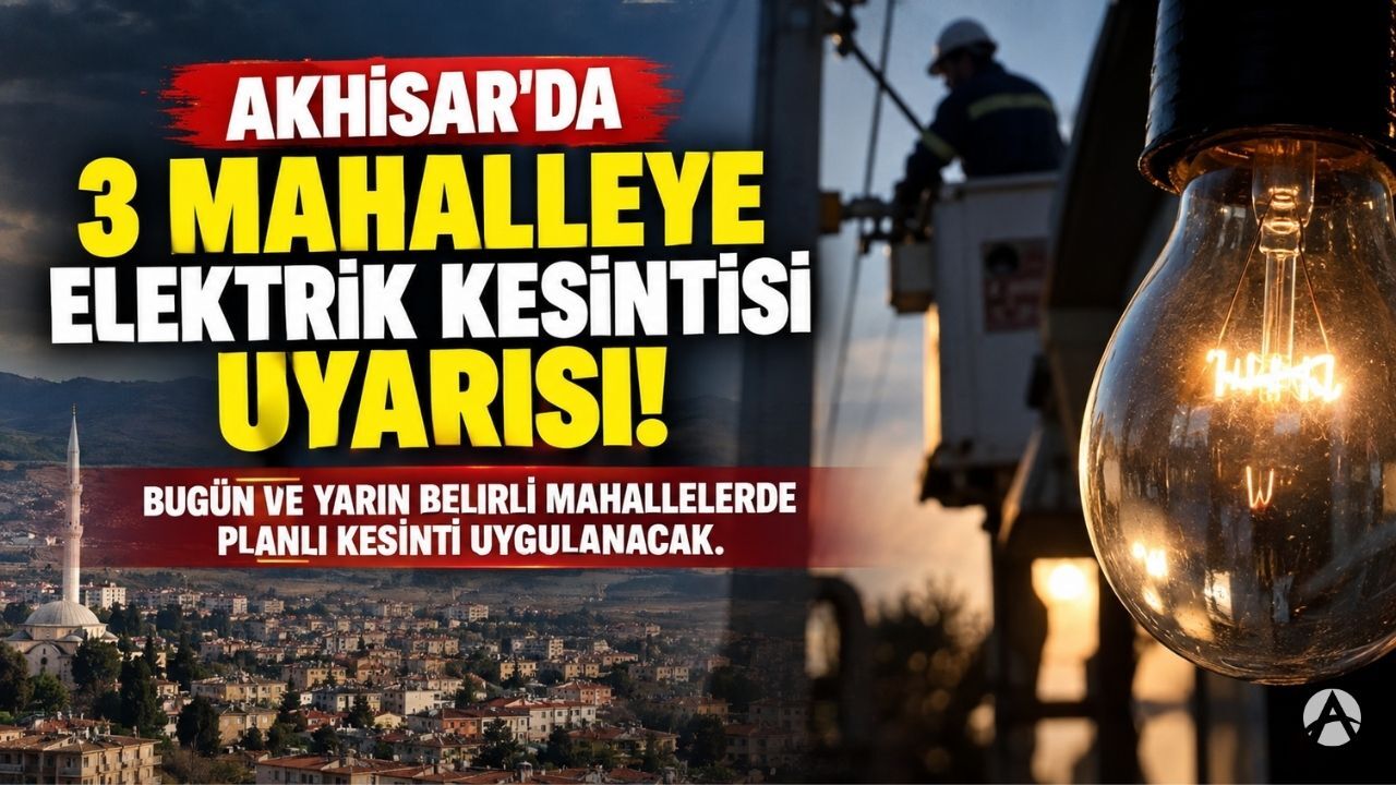 Akhisar’da Bugün ve Yarın Planlı Elektrik Kesintisi