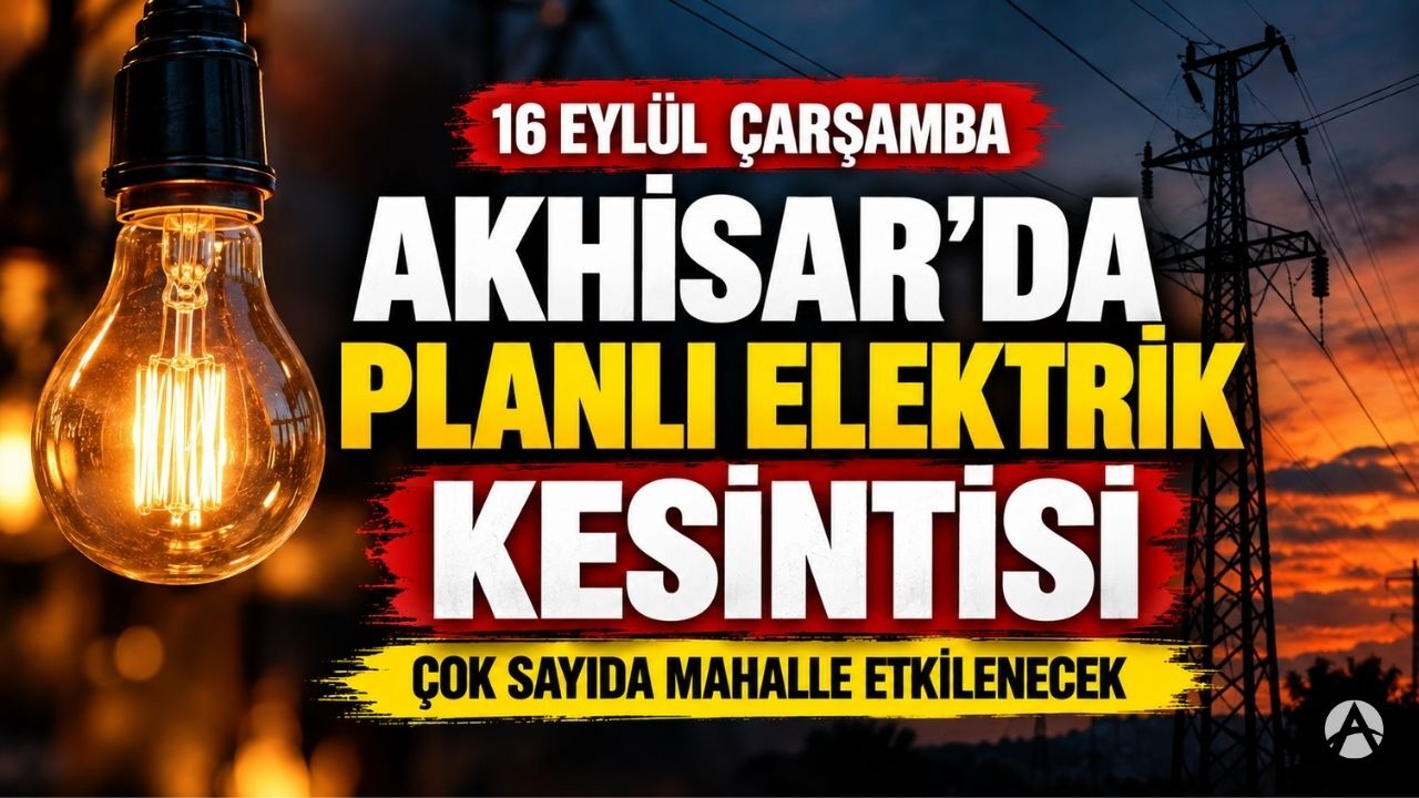 Akhisar’da 16 Eylül’de Planlı Elektrik Kesintisi: Çok Sayıda Mahalle Etkilenecek