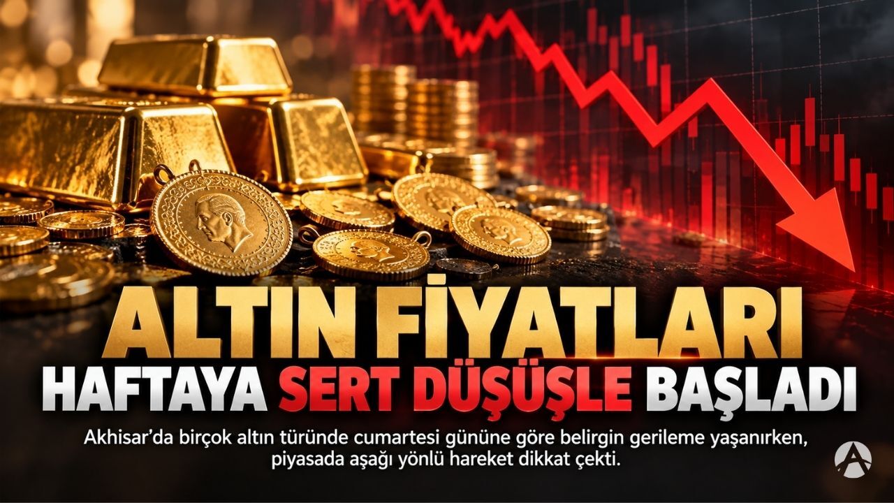 Akhisar’da altın fiyatları haftaya sert düşüşle başladı