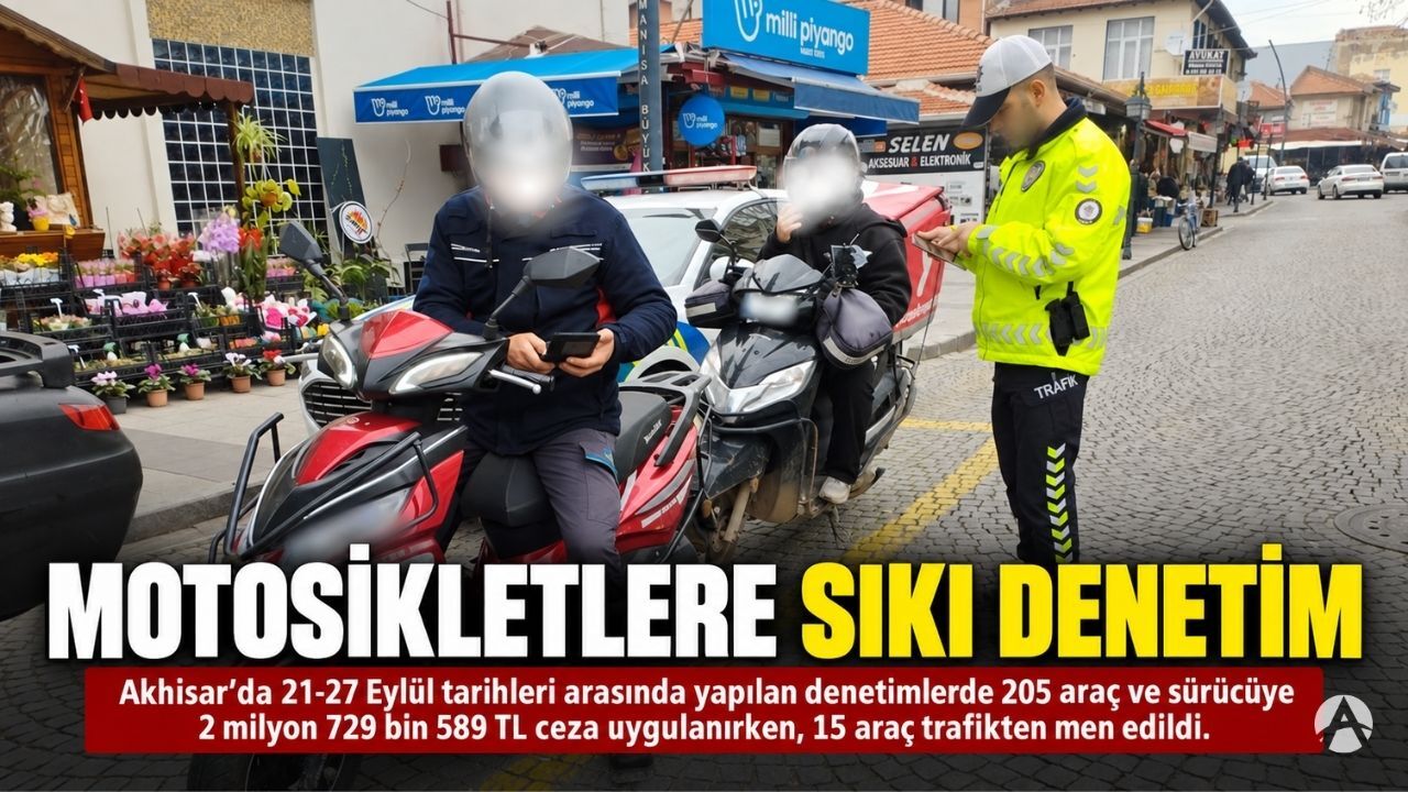 Akhisar’da motosiklet denetimlerinde 2,7 milyon TL ceza