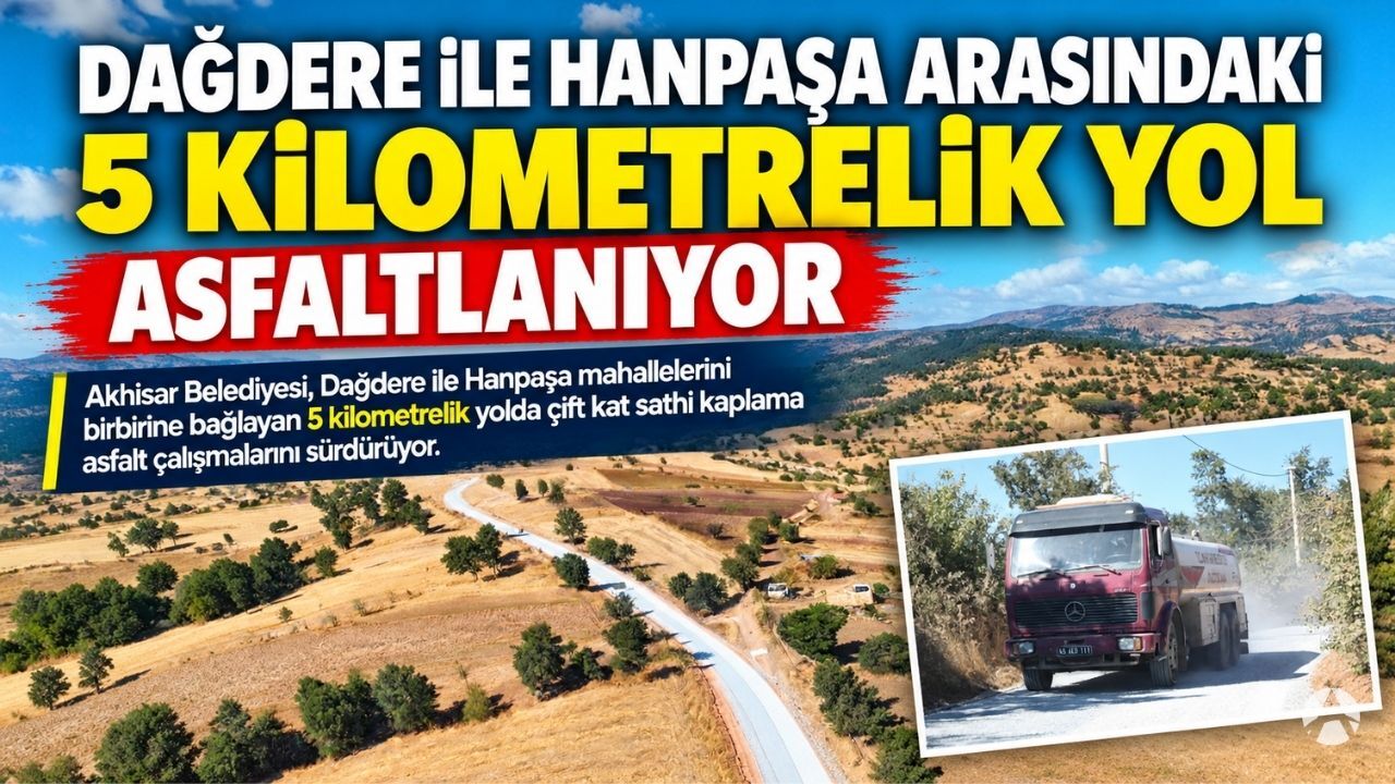 Dağdere ile Hanpaşa Arasındaki 5 Kilometrelik Yol Asfaltlanıyor