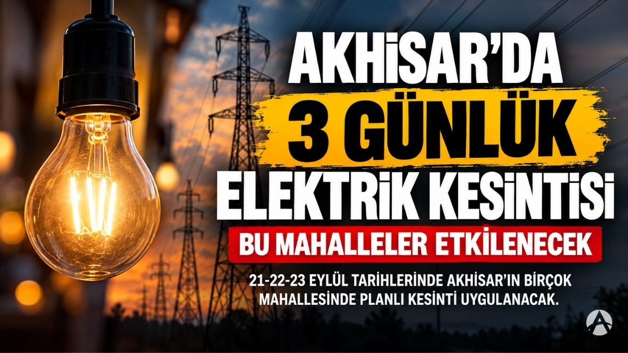 Akhisar’da 3 Günlük Elektrik Kesintisi: Bu Mahalleler Etkilenecek