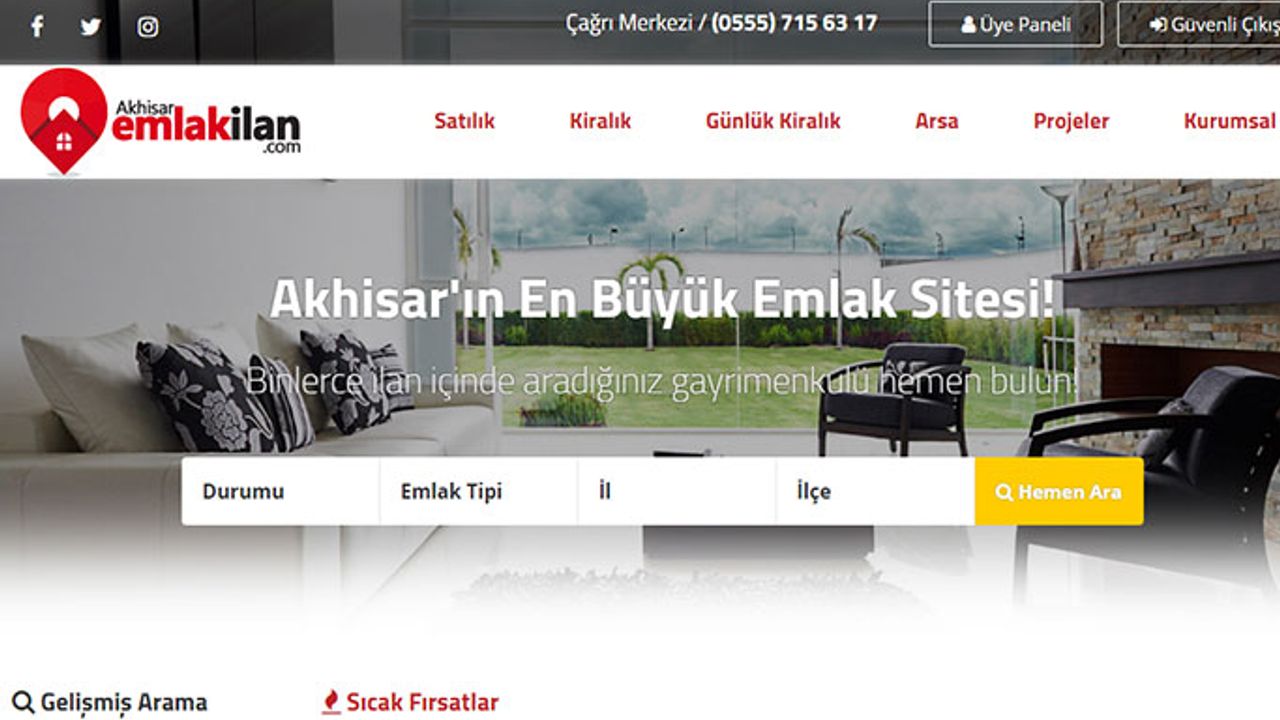 Akhisar'ın En Büyük Emlak İlan Sitesi Açıldı!