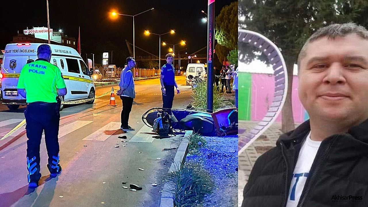 Akhisar'da yeni kavşakta kazada, kurye hayatını kaybetti!