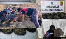 Akhisar'da toprağa gömülü 6 kilo uyuşturucu yakalandı!