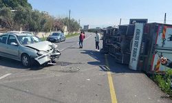 Akhisar'da otomobil ile kamyonet çarpıştı: 1 kişi yaralandı!
