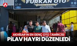 Akhisar’ın Genç Oto Tamircisi Furkan Oto Servis, Pilav Hayrı Düzenledi