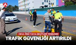 Akhisar’da Okul Önü Yaya Geçitleri Yenilendi: Trafik Güvenliği Artırıldı