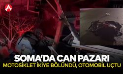 Soma’da Feci Kaza: Otomobil Bahçeye Uçtu, 1 Kişi Hayatını Kaybetti