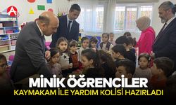 Kavaklı Anaokulu Öğrencileri, Kaymakam ile birlikte yardım kolisi hazırladı