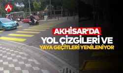 Akhisar’da Yol Çizgileri ve Yaya Geçitleri Yenileniyor