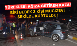 Tariş Kavşağı'nda Korkutan Kaza: 1'i Bebek 3 Kişi Mucizevi Şekilde Kurtuldu