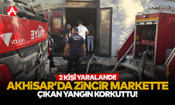 Akhisar'da Zincir Markette Yangın: 2 Kişi Yaralandı!