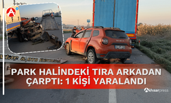 Akhisar'da TIR'a arkadan çarpan otomobilin sürücüsü yaralandı!