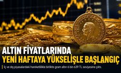 Altın Fiyatlarında Yeni Haftaya Hareketli Başlangıç