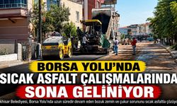 Borsa Yolu’nda Sıcak Asfalt Çalışmalarında Sona Geliniyor