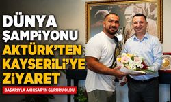 Dünya Şampiyonu Feyzullah Aktürk’e Akhisar Belediyesi’nde Tebrik