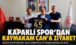 Kapaklı Spor Kulübü Başkanı Gürsel Özkan’dan Kaymakam Mustafa Can’a Ziyaret