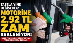 Tabela Yine Değişecek: Motorine 2,92 TL Zam Bekleniyor