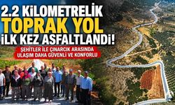 Şehitler ile Çınarcık arasındaki 2,2 kilometrelik yol ilk kez asfaltlandı