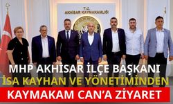 MHP Akhisar İlçe Başkanı İsa Kayhan ve Yönetiminden Kaymakam Can’a Ziyaret