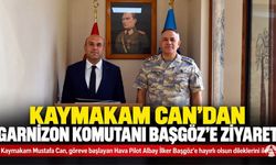 Kaymakam Can’dan Garnizon Komutanı Başgöz’e Hayırlı Olsun Ziyareti
