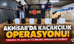 Akhisar’da kaçakçılık operasyonları: Tonlarca etil alkol ve yüz binlerce makaron ele geçirildi