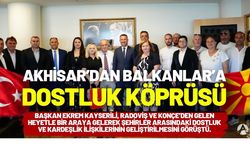 Akhisar Belediyesi’nde Kuzey Makedonya’dan Gelen Heyet Ağırlandı