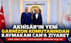 Akhisar’ın Yeni Garnizon Komutanı İlker Başgöz’den Kaymakam Can’a Ziyaret