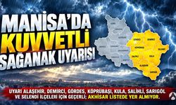 Manisa’da Kuvvetli Sağanak Uyarısı: 8 İlçede Gök Gürültülü Yağış Bekleniyor