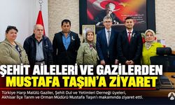 Şehit Aileleri ve Gazilerden İlçe Tarım Müdürü Mustafa Taşın’a Ziyaret