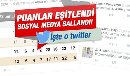 Akhisar Galatasaray puanları eşitlendi sosyal medya sallandı!