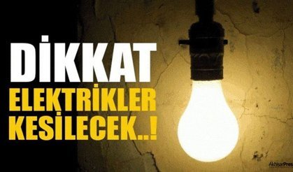 Akhisar’da 7, 8 ve 9 Mayıs’ta Elektrik Kesintisi Uygulanacak