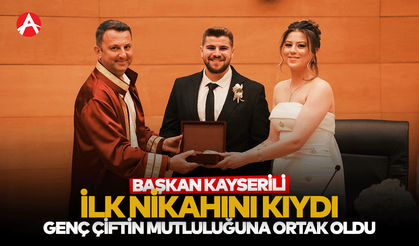 Başkan Ekrem Kayserili İlk Nikâhını Kıydı: Genç Çiftin Mutluluğuna Ortak Oldu