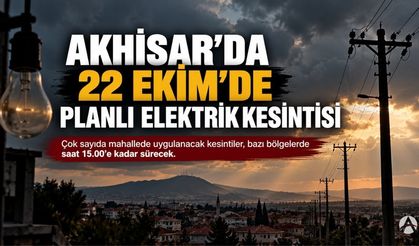 Akhisar’da 22 Ekim’de Geniş Kapsamlı Elektrik Kesintisi: İşte Etkilenecek Mahalleler