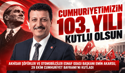 Emin Akarsu’dan 29 Ekim Cumhuriyet Bayramı mesajı