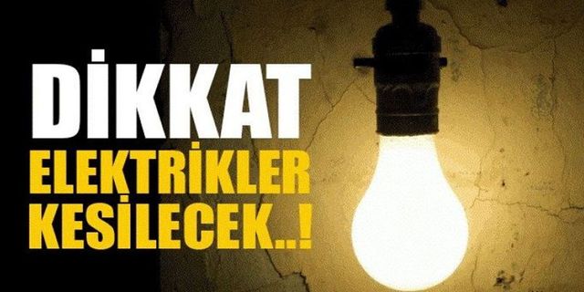 Akhisar'da 29 Ocak Pazar günü elektrik kesintisi!
