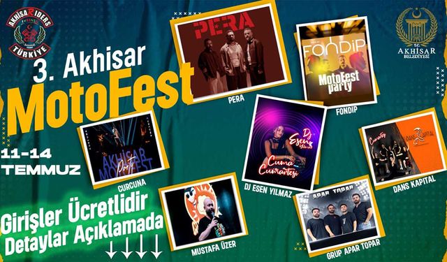 3. Akhisar Motofest 11-13 Temmuz tarihleri arasında yapılacak