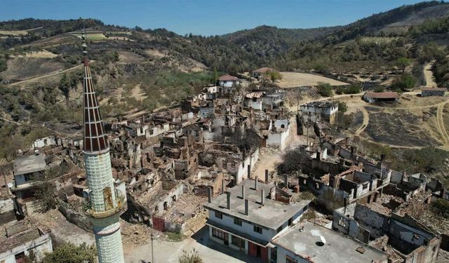 Orman yangını bir köyü adeta haritadan sildi!