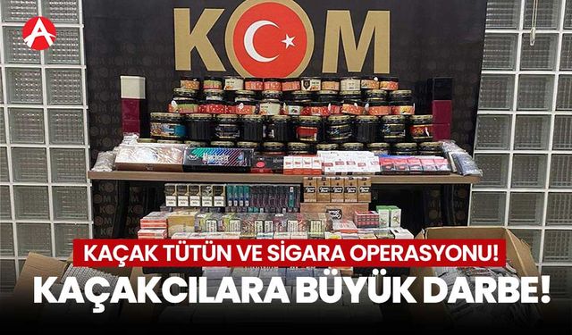 Yüklü Miktarda Kaçak Sigara ve Tütün Ele Geçirildi